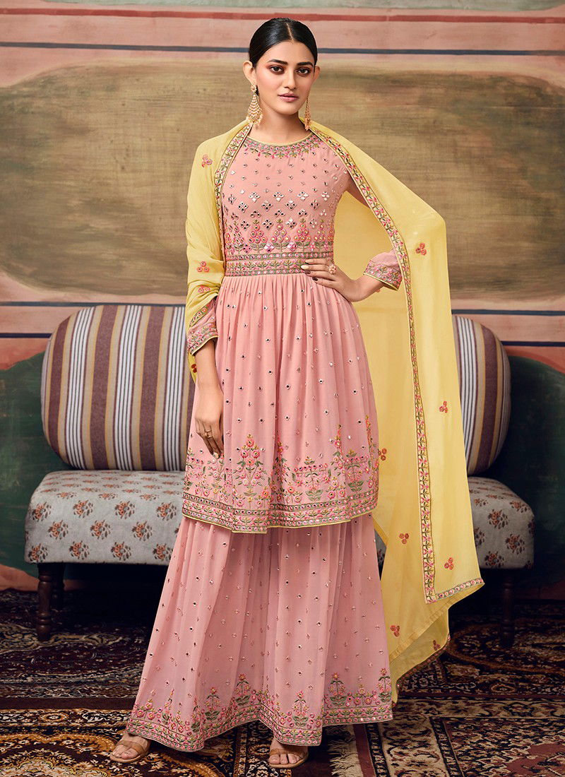 MAISHA ZAREEN Heavy Wedding Wear Pure Georgette Designer Sharara Suit Collection